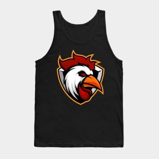 Rooster chicken mascot esport logo design Tank Top